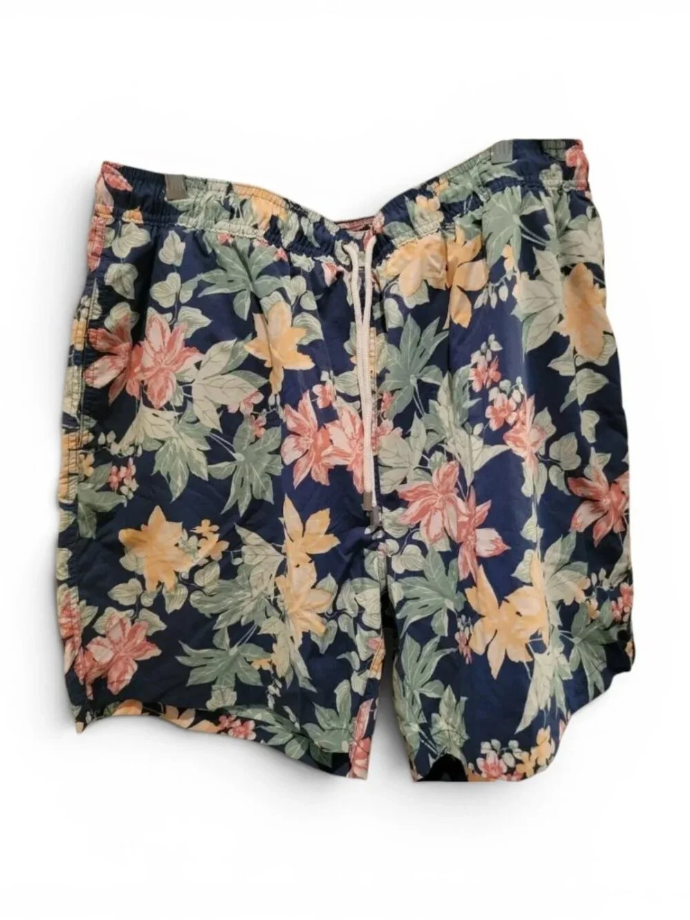 Brooks Brothers Swim Trunks Mens XL Navy Floral Hawaiian Board Shorts Beach